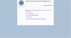Desktop Screenshot of biblioteca-z.bcv.org.ve